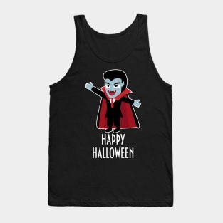 Vampire Scary and Spooky Happy Halloween Funny Graphic Tank Top